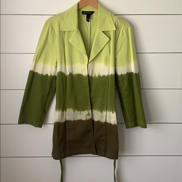 INC Green Tie Dye Jacket - Picture 2 of 6
